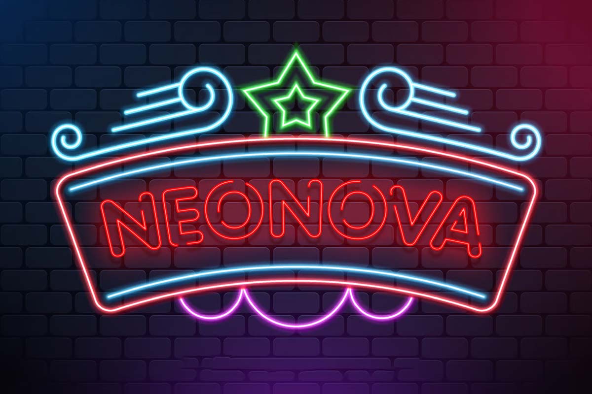 Neonova – Font chữ LED Neon cổ điển, đậm chất biển hiệu
